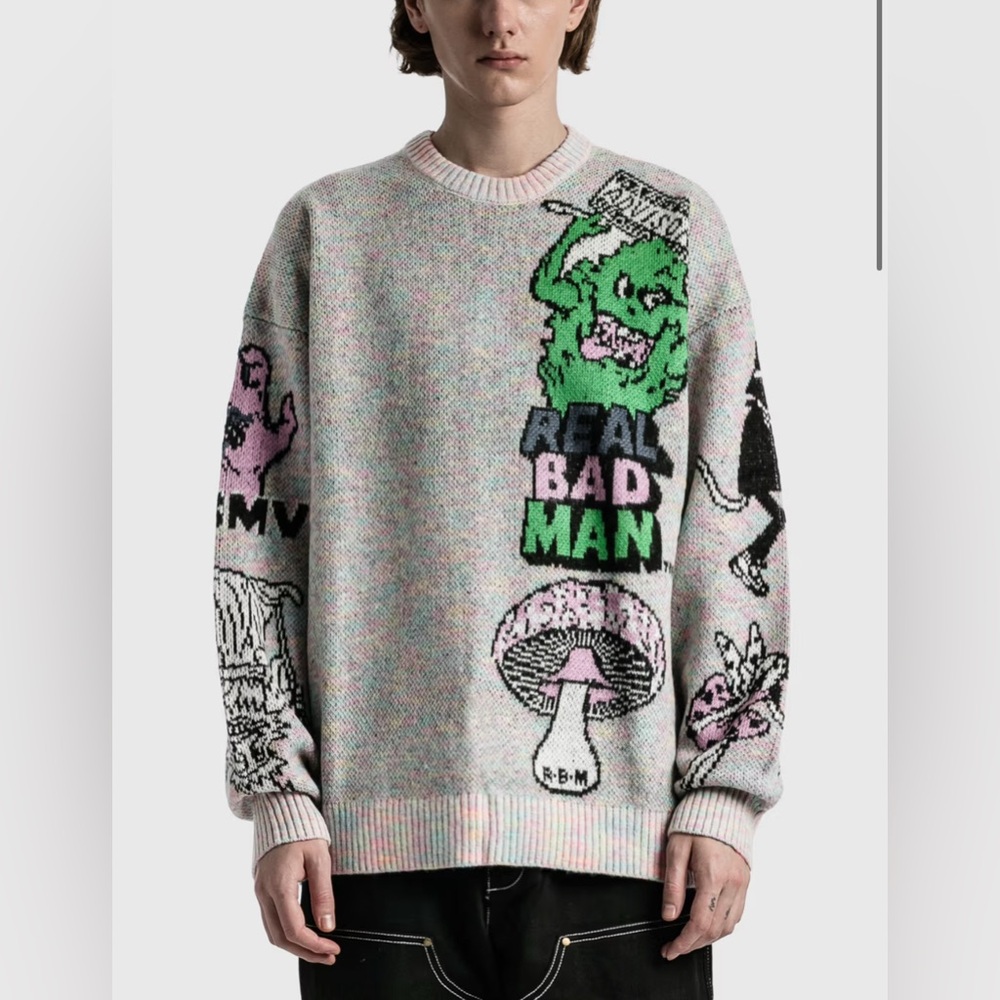 Real Bad Man - Too Many Graphics Sweater - Picture 4 of 8